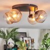 Koyoto Plafondlamp, Kogellampje Amber, Duidelijk, Rookkleurig, 4-lichts