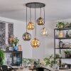 Ripoll Hanglamp, Kogellampje, Hanglamp Goud, Zwart, 5-lichts