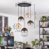Koyoto Hanglamp, Kogellampje, Hanglamp Goud, Zwart, 5-lichts