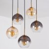 Koyoto Hanglamp, Kogellampje, Hanglamp Goud, Zwart, 5-lichts