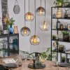 Koyoto Hanglamp, Kogellampje, Hanglamp Goud, Zwart, 5-lichts
