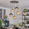 Koyoto Hanglamp, Kogellampje, Hanglamp Goud, Zwart, 5-lichts