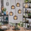 Koyoto Hanglamp, Kogellampje, Hanglamp Goud, Zwart, 5-lichts