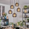 Koyoto Hanglamp, Kogellampje, Hanglamp Goud, Zwart, 5-lichts