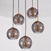Koyoto Hanglamp, Kogellampje, Hanglamp Goud, Zwart, 5-lichts
