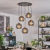Koyoto Hanglamp, Kogellampje, Hanglamp Goud, Zwart, 5-lichts
