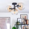 Koyoto Plafondlamp, Kogellampje Amber, Duidelijk, 3-lichts