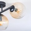 Koyoto Plafondlamp, Kogellampje Amber, Duidelijk, 3-lichts