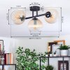 Koyoto Plafondlamp, Kogellampje Amber, Duidelijk, 3-lichts