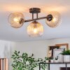 Koyoto Plafondlamp, Kogellampje Amber, Duidelijk, 3-lichts