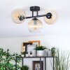 Koyoto Plafondlamp, Kogellampje Amber, Duidelijk, 3-lichts