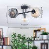 Ripoll Plafondlamp, Kogellampje Amber, Duidelijk, Rookkleurig, 3-lichts