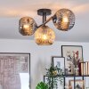 Ripoll Plafondlamp, Kogellampje Amber, Rookkleurig, 3-lichts