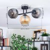 Ripoll Plafondlamp, Kogellampje Amber, Rookkleurig, 3-lichts