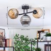 Ripoll Plafondlamp, Kogellampje Amber, Rookkleurig, 3-lichts