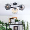 Ripoll Plafondlamp, Kogellampje Amber, Duidelijk, Rookkleurig, 3-lichts