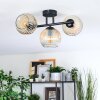Ripoll Plafondlamp, Kogellampje Amber, Duidelijk, 3-lichts