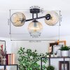Ripoll Plafondlamp, Kogellampje Amber, Duidelijk, 3-lichts