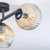 Ripoll Plafondlamp, Kogellampje Amber, Duidelijk, 3-lichts
