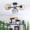 Ripoll Plafondlamp, Kogellampje Amber, Duidelijk, Rookkleurig, 3-lichts