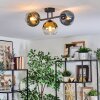 Koyoto Plafondlamp, Kogellampje Blauw, Goud, Groen, Duidelijk, 3-lichts