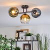 Koyoto Plafondlamp, Kogellampje Blauw, Goud, Groen, Duidelijk, 3-lichts