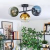 Koyoto Plafondlamp, Kogellampje Blauw, Goud, Groen, Duidelijk, 3-lichts