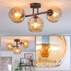 Koyoto Plafondlamp, Kogellampje Amber, 3-lichts