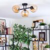 Koyoto Plafondlamp, Kogellampje Amber, 3-lichts