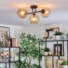 Koyoto Plafondlamp, Kogellampje Amber, 3-lichts