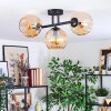 Koyoto Plafondlamp, Kogellampje Amber, 3-lichts