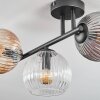 Koyoto Plafondlamp, Kogellampje Amber, Duidelijk, Rookkleurig, 3-lichts