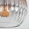 Koyoto Plafondlamp, Kogellampje Amber, Duidelijk, Rookkleurig, 3-lichts