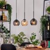 Koyoto Hanglamp, Kogellampje, Hanglamp Natuurlijke kleuren, Zwart, 3-lichts