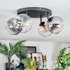 Koyoto Plafondlamp, Kogellampje Amber, Duidelijk, Rookkleurig, 4-lichts