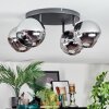 Koyoto Plafondlamp, Kogellampje Chroom, Rookkleurig, 4-lichts