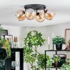 Koyoto Plafondlamp, Kogellampje Amber, 4-lichts