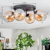 Koyoto Plafondlamp, Kogellampje Amber, 4-lichts