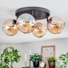 Koyoto Plafondlamp, Kogellampje Amber, 4-lichts