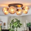 Koyoto Plafondlamp, Kogellampje Amber, 4-lichts