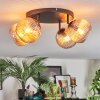 Koyoto Plafondlamp, Kogellampje Amber, 4-lichts