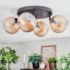 Koyoto Plafondlamp, Kogellampje Amber, 4-lichts