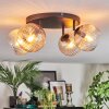 Koyoto Plafondlamp, Kogellampje Amber, Duidelijk, 4-lichts