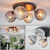 Ripoll Plafondlamp, Kogellampje Amber, Duidelijk, Rookkleurig, 4-lichts
