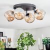 Ripoll Plafondlamp, Kogellampje Amber, 4-lichts