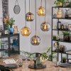 Ripoll Hanglamp, Kogellampje, Hanglamp Goud, Zwart, 5-lichts