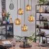 Ripoll Hanglamp, Kogellampje, Hanglamp Goud, Zwart, 5-lichts