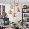 Ripoll Hanglamp, Kogellampje, Hanglamp Goud, Zwart, 5-lichts