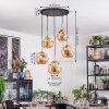 Ripoll Hanglamp, Kogellampje, Hanglamp Goud, Zwart, 5-lichts