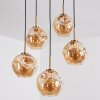Ripoll Hanglamp, Kogellampje, Hanglamp Goud, Zwart, 5-lichts